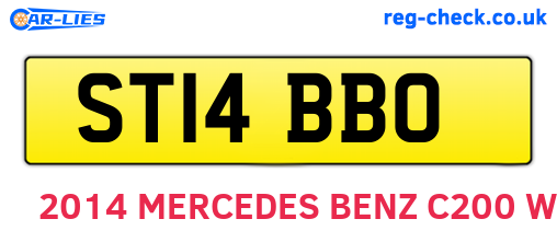 ST14BBO are the vehicle registration plates.