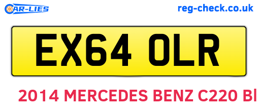 EX64OLR are the vehicle registration plates.