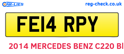 FE14RPY are the vehicle registration plates.