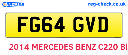 FG64GVD are the vehicle registration plates.