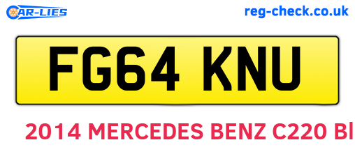 FG64KNU are the vehicle registration plates.