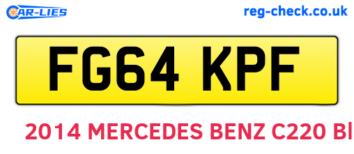 FG64KPF are the vehicle registration plates.