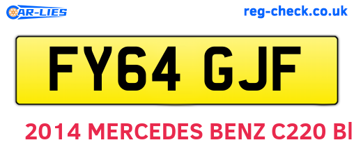 FY64GJF are the vehicle registration plates.