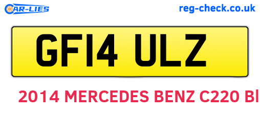GF14ULZ are the vehicle registration plates.