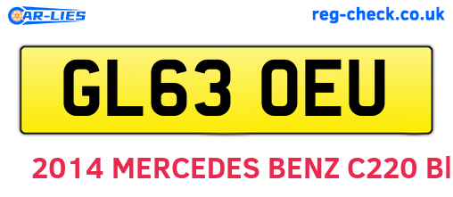 GL63OEU are the vehicle registration plates.
