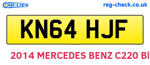 KN64HJF are the vehicle registration plates.