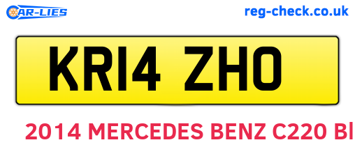 KR14ZHO are the vehicle registration plates.