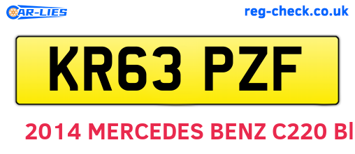 KR63PZF are the vehicle registration plates.