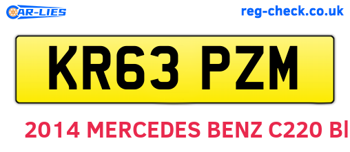 KR63PZM are the vehicle registration plates.