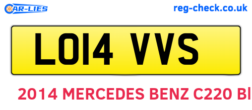 LO14VVS are the vehicle registration plates.