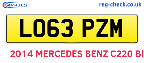 LO63PZM are the vehicle registration plates.