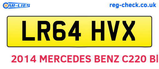 LR64HVX are the vehicle registration plates.