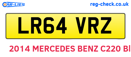 LR64VRZ are the vehicle registration plates.