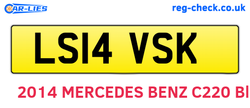 LS14VSK are the vehicle registration plates.