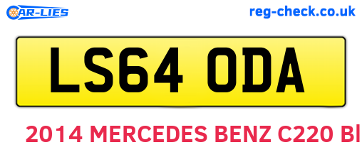 LS64ODA are the vehicle registration plates.