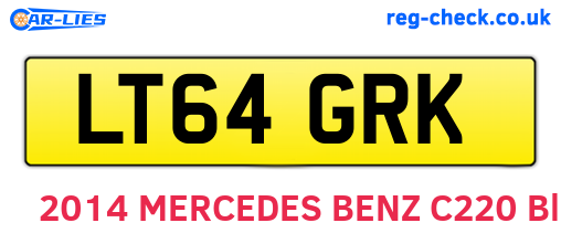 LT64GRK are the vehicle registration plates.