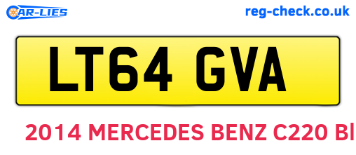 LT64GVA are the vehicle registration plates.