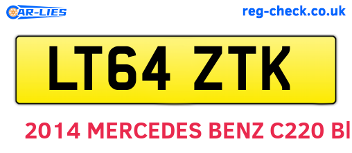 LT64ZTK are the vehicle registration plates.