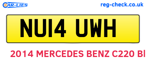 NU14UWH are the vehicle registration plates.