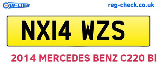 NX14WZS are the vehicle registration plates.
