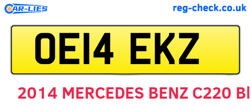 OE14EKZ are the vehicle registration plates.