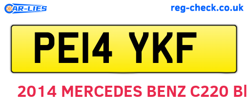 PE14YKF are the vehicle registration plates.
