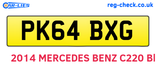 PK64BXG are the vehicle registration plates.