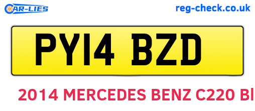 PY14BZD are the vehicle registration plates.