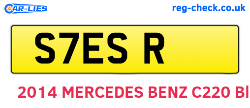 S7ESR are the vehicle registration plates.