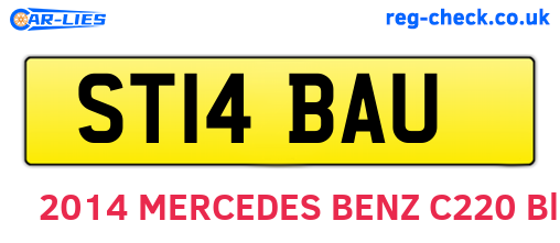 ST14BAU are the vehicle registration plates.