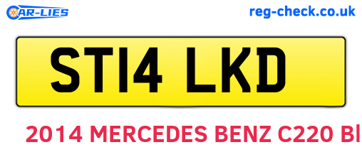 ST14LKD are the vehicle registration plates.