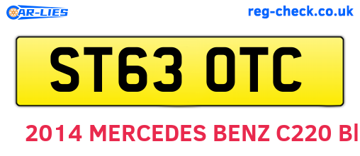 ST63OTC are the vehicle registration plates.