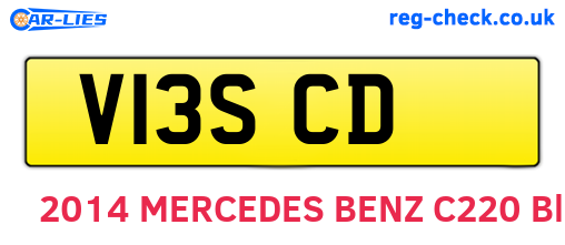 V13SCD are the vehicle registration plates.