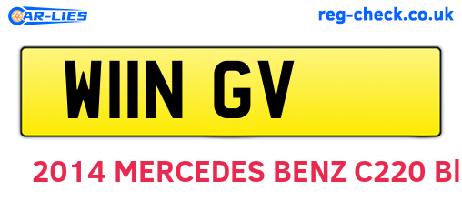 W11NGV are the vehicle registration plates.