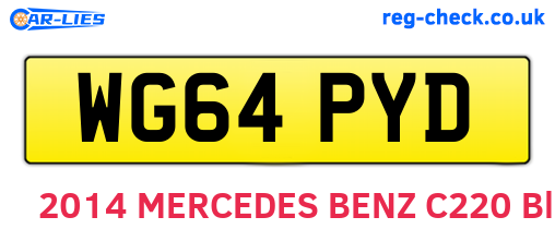 WG64PYD are the vehicle registration plates.