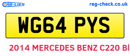 WG64PYS are the vehicle registration plates.
