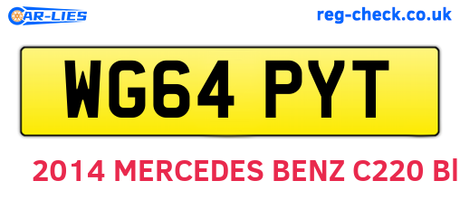 WG64PYT are the vehicle registration plates.
