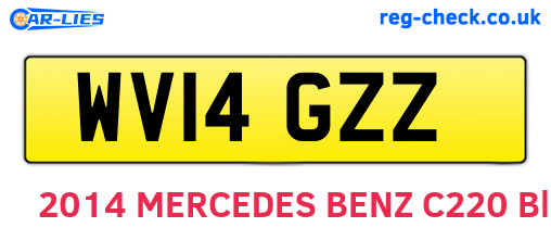 WV14GZZ are the vehicle registration plates.