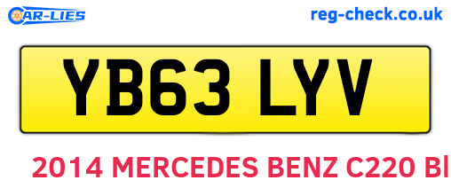 YB63LYV are the vehicle registration plates.