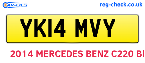 YK14MVY are the vehicle registration plates.