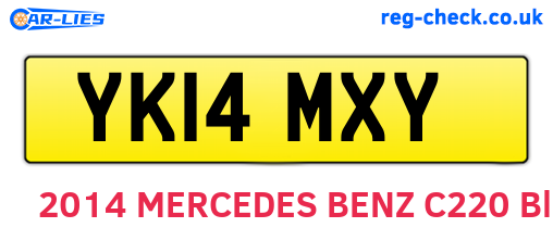YK14MXY are the vehicle registration plates.