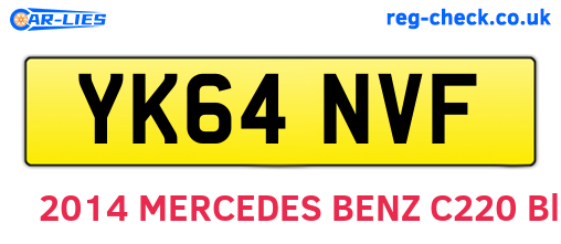 YK64NVF are the vehicle registration plates.