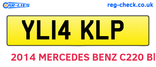 YL14KLP are the vehicle registration plates.