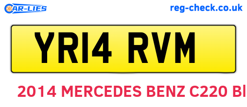 YR14RVM are the vehicle registration plates.