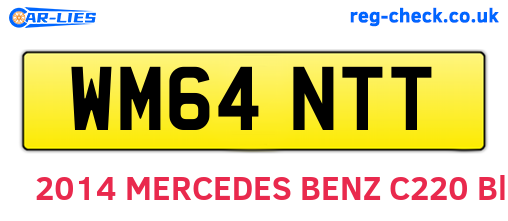 WM64NTT are the vehicle registration plates.