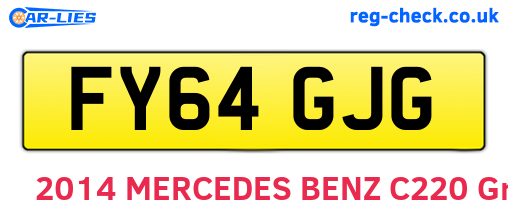 FY64GJG are the vehicle registration plates.