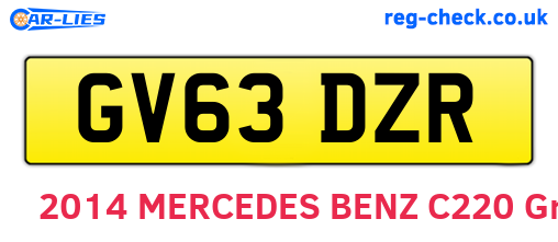 GV63DZR are the vehicle registration plates.
