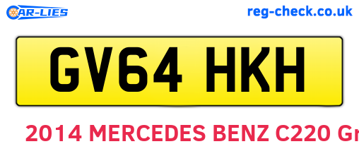 GV64HKH are the vehicle registration plates.