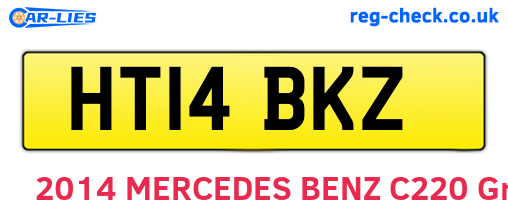 HT14BKZ are the vehicle registration plates.