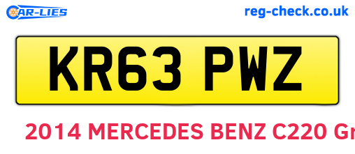 KR63PWZ are the vehicle registration plates.
